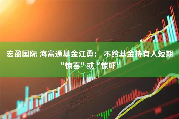 宏盈国际 海富通基金江勇： 不给基金持有人短期“惊喜”或“惊吓”